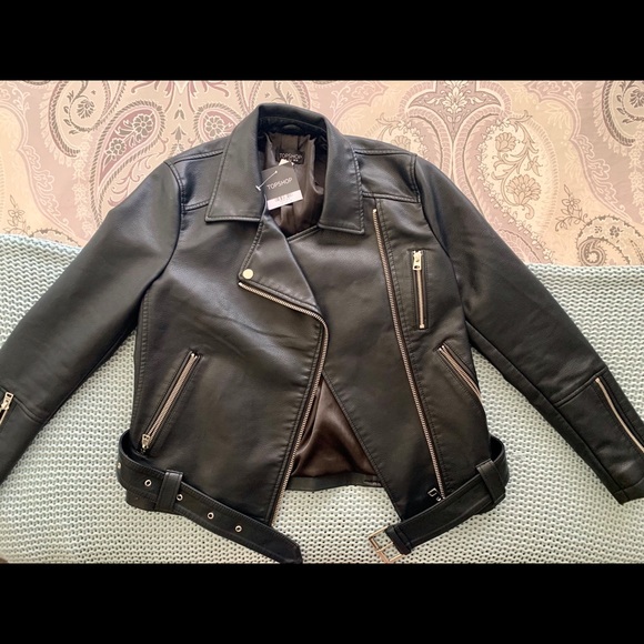 Topshop Jackets & Blazers - Topshop Leather Biker Jacket- BRAND NEW